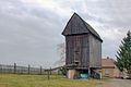 Bockwindmühle (Alte Salzstraße 1a) und Speicher (An der Mühle Merkwitz 35) eines Mühlenanwesens