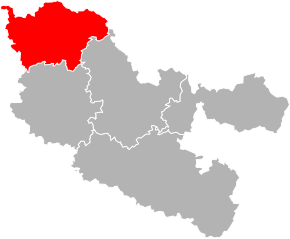 Arrondissement Thionville na mapě departementu Moselle