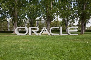English: Oracle sign at Oracle Corporation hea...