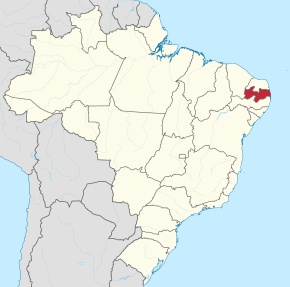 Kart over Paraíba