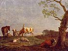 Отдыхающее стадо. 1652. Дерево, масло. Галерея старых мастеров, Дрезден