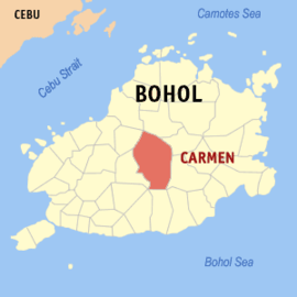 Carmen na Bohol Coordenadas : 9°49'N, 124°12'E