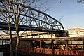 Pont vu du chemin de halage à Meudon.