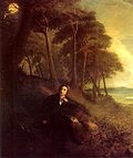 Keats à l'écoute du rossignol à Hampstead Heath, par son ami Joseph Severn.