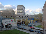 Het station gezien vanaf de loopbrug