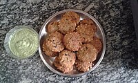 Sabudana Vada With Yogurt-Cilantro Chutney