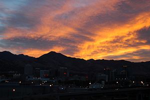 Salt Lake City at dusk
