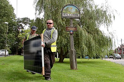 Solar installation in Balcombe in 2015