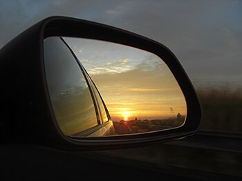 English: Sunrise picture taken out of a drivin...