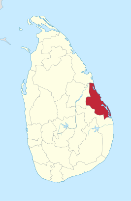 Kaart van Batticaloa