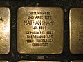 der Stolperstein für Nathan Hahn