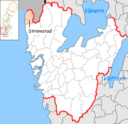 Strömstads kommuns läge i Västra Götalands län
