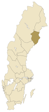 Lage von Västerbotten in Schweden