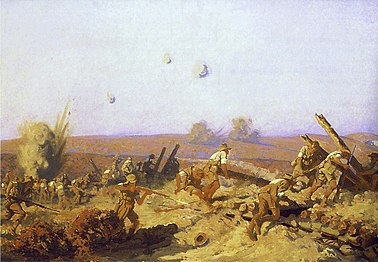 The Taking of Lone Pine, 1921. Attack of the Australian 1st Brigade during the Battle of Lone Pine, 6 August 1915