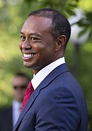Tiger Woods was the most successful male golfer of the first two decades of the 21st century. Tiger Woods in May 2019.jpg