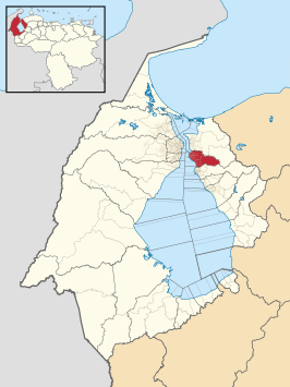 Locatie van de gemeente in Zulia