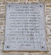 Plaque commémorative.