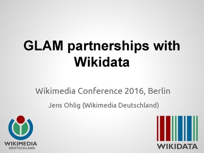 GLAM partnerships with Wikidata