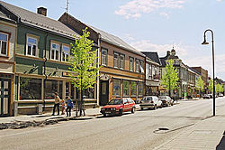View of the Kirkegata, the main street.