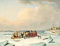 The Ice Bridge at Longue-Pointe (Le Pont de glace à Longue-Pointe), peinture à l’huile, 1847–1848, Musée des beaux-arts du Canada