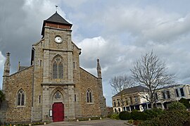 The church and town hall of Trégueux