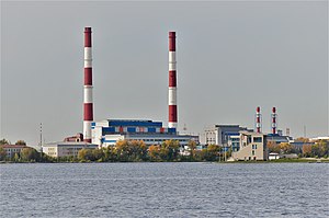 Вид на Казанскую ТЭЦ-1 со стороны озера Средний Кабан