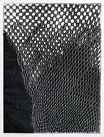 Unrolled Net from the series Found Nets, collography, 1964