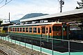 Preserved KuMoHa 169 6 next to Karuizawa Station in July 2016