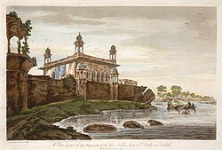 Depiction of Faizabad Fort by William Hodges, 1787.