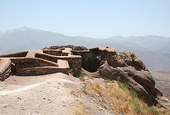 Ruïnes van die Alamoet-kasteel.