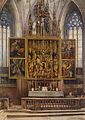 El llamáu Pacher-Altar,[123] retablu de St. Wolfgang im Salzkammergut de Michael Pacher(1471).[124]