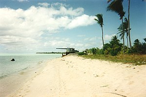 Eine alte japanische Küstenbatterie auf Tarawa