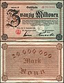 20 Millionen Mark Notgeldschein, Bonn (1923)