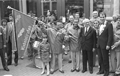 Honecker 1987 beim Besuch seines Geburtsorts im Saarland (rechts neben ihm Oberbürgermeister Peter Neuber)