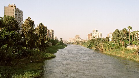 Bras du Nil séparant l'île de Roda du Vieux-Caire.