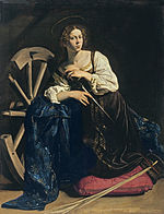 Caravaggio - sankt Catherine de Aleksandrio - Google Art Project.jpg