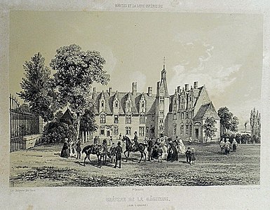 Le château de la Gascherie, représenté par Félix Benoist.