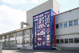 12 m high Graffiti by Serge Nidegger for the 120th anniversary of the company at the office in Freiburg