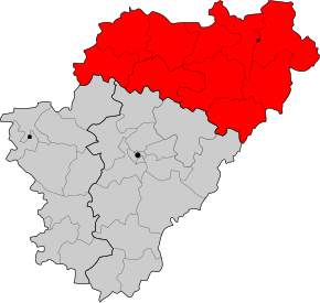 Arrondissement Confolens na mapě departementu Charente