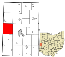 Location in Darke County and the state of Ohio