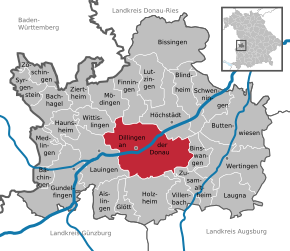 Poziția localității Dillingen an der Donau