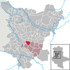 Location of Dreileben within the Börde district