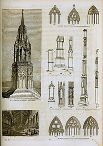 Elementos arquiteutónicos y arcos, na obra de Knight.