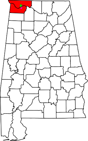 Map showing the Florence-Muscle Shoals, Alabam...