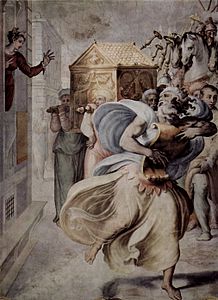 David dansant devant l'Arche d'alliance (1552-1554), fresque, Rome, palais Sacchetti.
