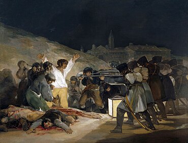 Tableau de Goya représentant une exécution par les armes