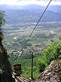 Funicular from french city Saint-Hilaire du Touvet (38 - Isère). Shoot from "Pal de fer" foot path.