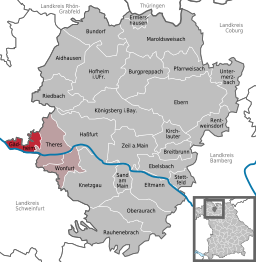 Läget för Gädheim i Landkreis Haßberge