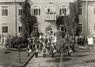 Regementets musikkår vid Garphytte sanatorium 1924.