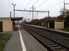 Vue d'ensemble de la gare de Lonay-Préverenges.